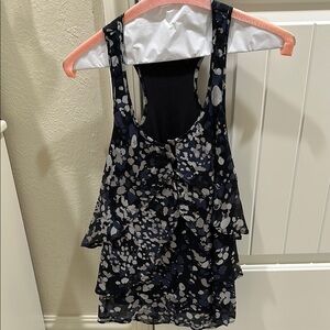 Chic Black and White Layered Tank Top